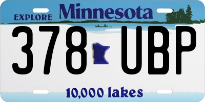 MN license plate 378UBP