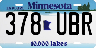 MN license plate 378UBR