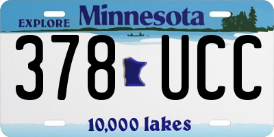 MN license plate 378UCC