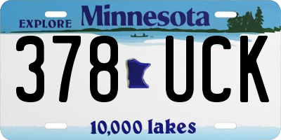 MN license plate 378UCK