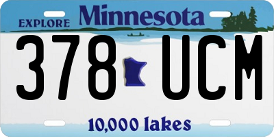 MN license plate 378UCM