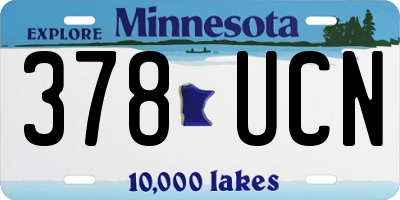 MN license plate 378UCN