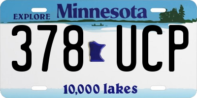 MN license plate 378UCP