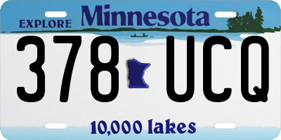 MN license plate 378UCQ