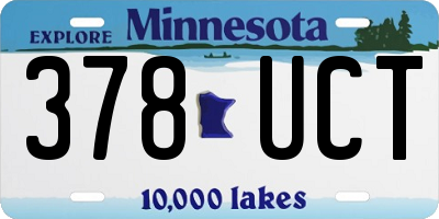 MN license plate 378UCT