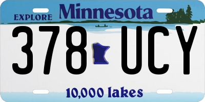 MN license plate 378UCY