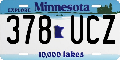 MN license plate 378UCZ