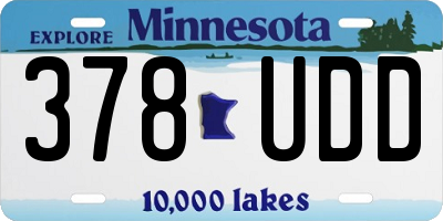 MN license plate 378UDD