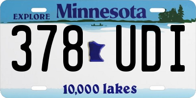 MN license plate 378UDI