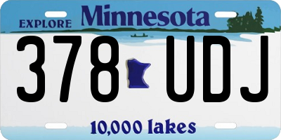 MN license plate 378UDJ