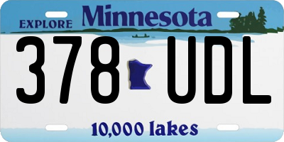MN license plate 378UDL