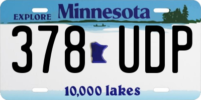 MN license plate 378UDP