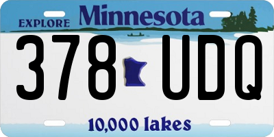 MN license plate 378UDQ