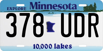 MN license plate 378UDR
