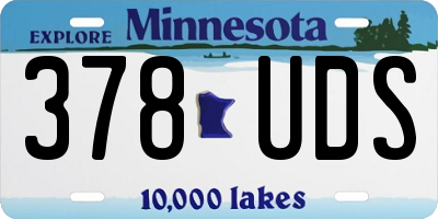 MN license plate 378UDS