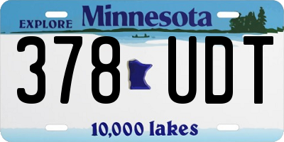 MN license plate 378UDT