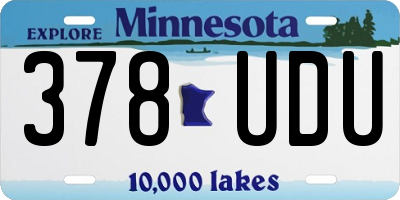 MN license plate 378UDU