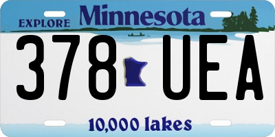 MN license plate 378UEA