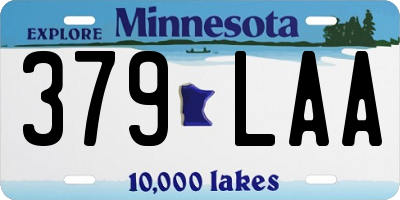 MN license plate 379LAA