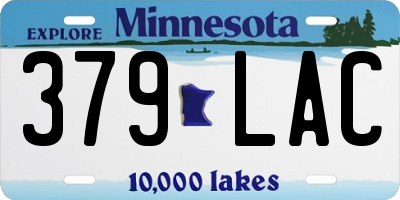 MN license plate 379LAC