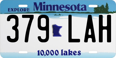 MN license plate 379LAH