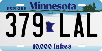 MN license plate 379LAL