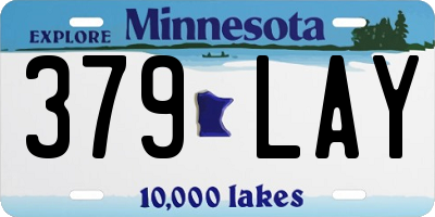 MN license plate 379LAY