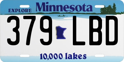 MN license plate 379LBD