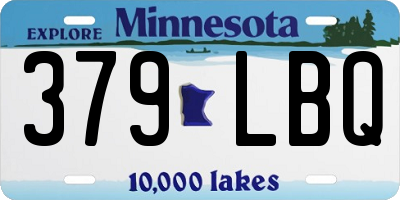 MN license plate 379LBQ