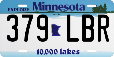 MN license plate 379LBR