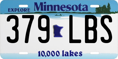 MN license plate 379LBS