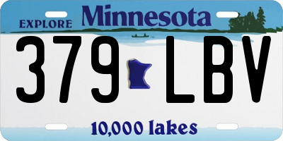 MN license plate 379LBV