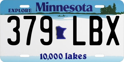 MN license plate 379LBX