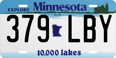 MN license plate 379LBY