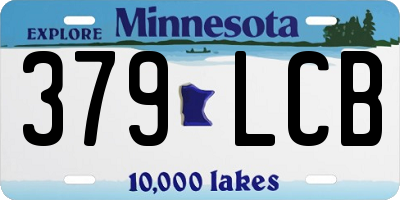 MN license plate 379LCB