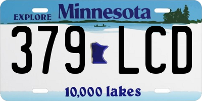 MN license plate 379LCD