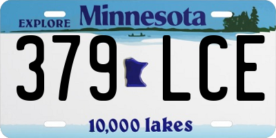 MN license plate 379LCE