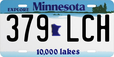 MN license plate 379LCH
