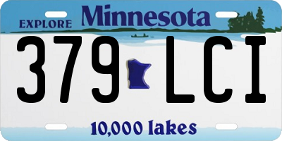 MN license plate 379LCI