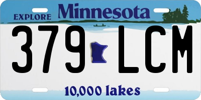 MN license plate 379LCM