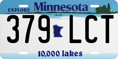 MN license plate 379LCT