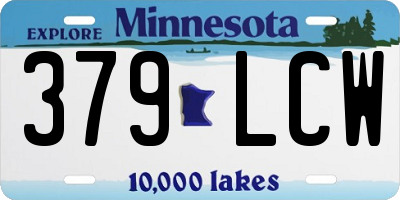 MN license plate 379LCW
