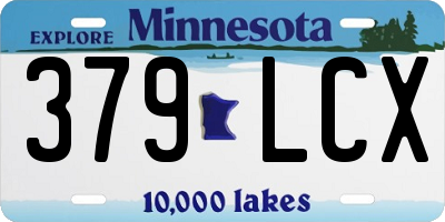 MN license plate 379LCX
