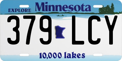 MN license plate 379LCY