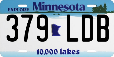 MN license plate 379LDB