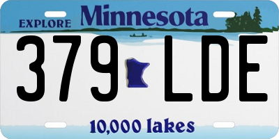 MN license plate 379LDE