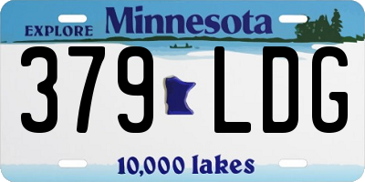 MN license plate 379LDG