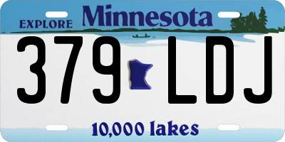 MN license plate 379LDJ