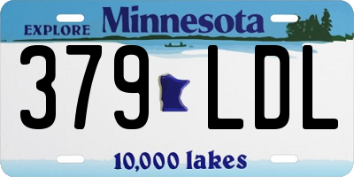 MN license plate 379LDL