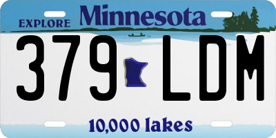 MN license plate 379LDM